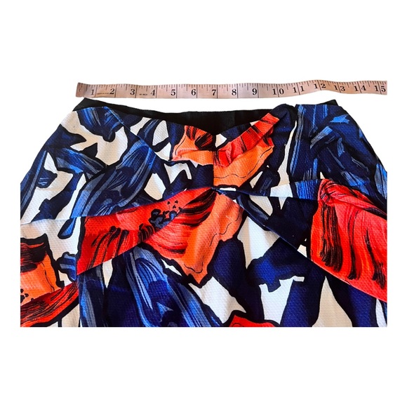 Anthropologie Moulinette Soeurs Navy & Red Poppies Fantastic Field Skirt Sz 6 - Picture 11 of 16